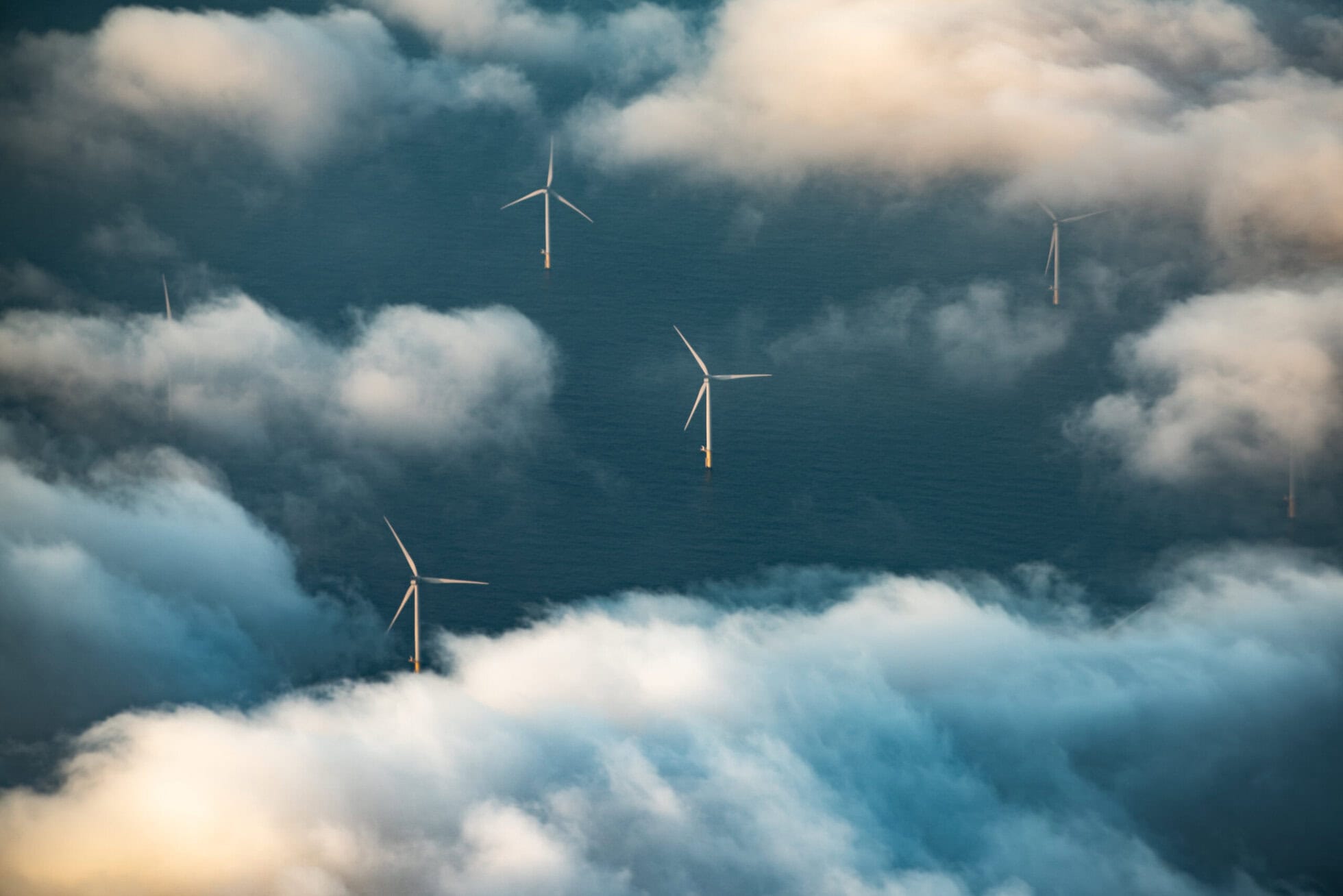 Wind turbines at sea